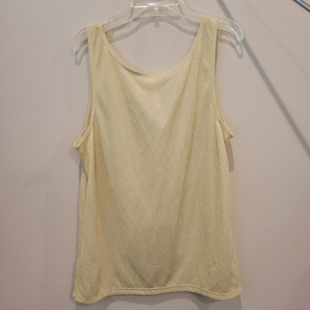 Lillian Nicole gold shimmer tank top - Picture 4 of 4